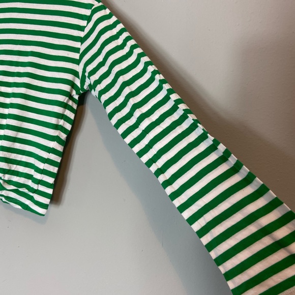 H&M XS Green/White Striped Crop Top - Picture 4 of 6